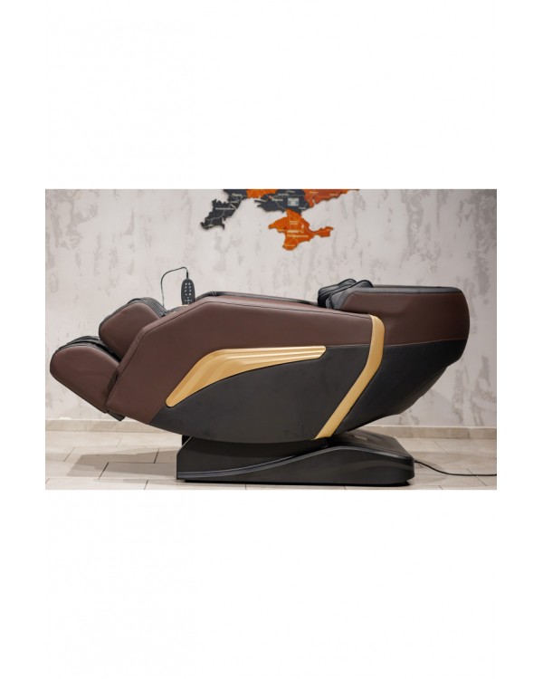 Масажне крісло Manzoku Aqua Brown розкладне крісло з масажем з функцією Zero-Gravity Масажне крісло Manzoku Aqua Brown розкладне крісло з масажем з функцією Zero-Gravity