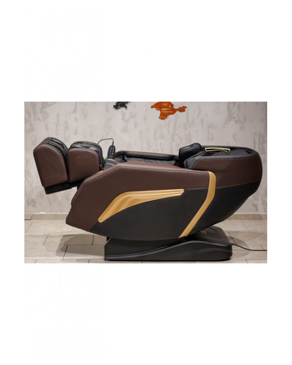 Масажне крісло Manzoku Aqua Brown розкладне крісло з масажем з функцією Zero-Gravity Масажне крісло Manzoku Aqua Brown розкладне крісло з масажем з функцією Zero-Gravity
