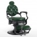 Перукарське крісло з відкидною спинкою та підголівником для Barber Shop Midnight Monarch Green Перукарське крісло з відкидною спинкою та підголівником для Barber Shop Midnight Monarch Green