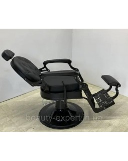 Перукарське крісло з відкидною спинкою та підголівником для Barber Shop Midnight Monarch Green-foto9