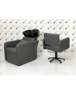 Парикмахерская комплект мебели 2в1 Polo Premium: парикмахерская мойка и кресло-foto3