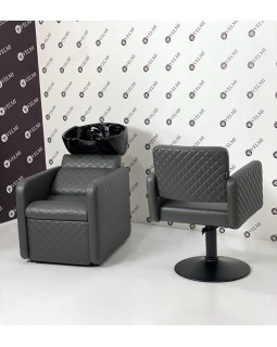 Комплект мебели для парикмахерской 2в1 Polo Premium (кресло-мойка парикмахерская и кресло парикмахера)-foto3