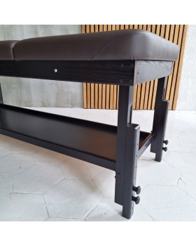 Професійна кушетка КР-10 BROWN - 2-х секційний масажний стіл для салону з механічним регулюванням-foto6