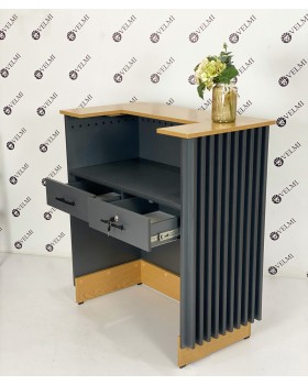 Ресепшн Стійка адміністратора для офісу Lusil 100×110×53 см Приймальна адміністративна зона для бьюті салону-foto7