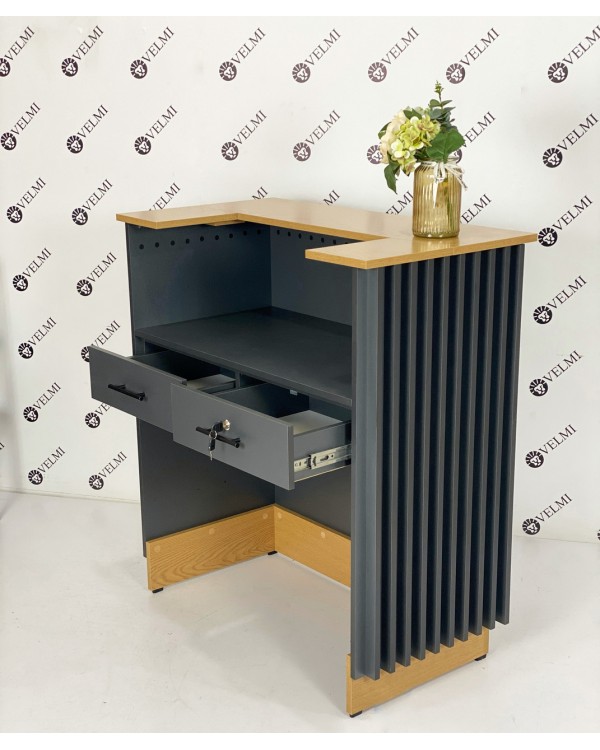 Ресепшн Стійка адміністратора для офісу Lusil 100×110×53 см Приймальна адміністративна зона для бьюті салону Ресепшн Стійка адміністратора для офісу Lusil 100×110×53 см Приймальна адміністративна зона для бьюті салону