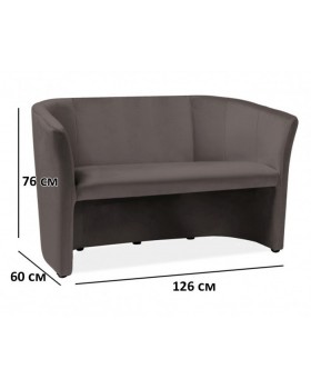 Диван TM-2 VELVET м'яка велюрова софа для зон очікування відпочинку та прийому клієнтів-foto3