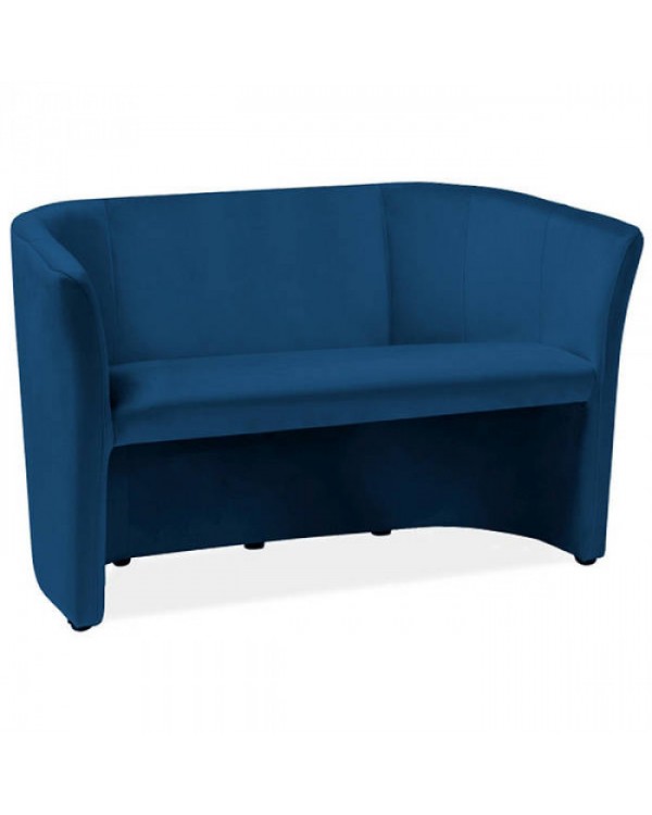 Диван TM-2 VELVET стильна софа в темно-синьому велюрі для зони очікування та офісу Диван TM-2 VELVET стильна софа в темно-синьому велюрі для зони очікування та офісу
