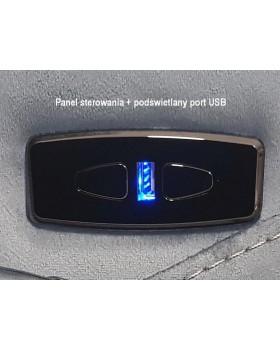 Електрокрісло-реклайнер NEPTUN VELVET з USB та велюром синього кольору BL.86 комфорт для зони відпочинку-foto4
