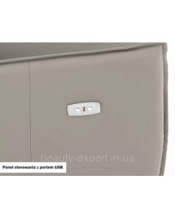 Электрическое кресло-реклайнер NOTOS серый цвет TAP.217 экокожа вращение на 360° USB-порт-foto8
