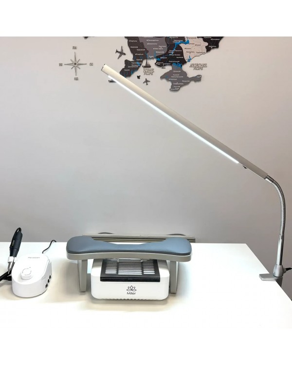 Поворотная LED-лампа Flexi-Arm 6028 с зажимом, 8 Вт для мастеров косметологов студентов офиса Поворотная LED-лампа Flexi-Arm 6028 с зажимом, 8 Вт для мастеров косметологов студентов офиса