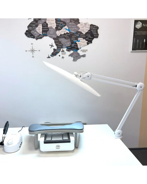 Професійна настільна LED-лампа MegaLED Desk Lamp, 15 Вт для манікюру роботи навчання фото та відео Професійна настільна LED-лампа MegaLED Desk Lamp, 15 Вт для манікюру роботи навчання фото та відео