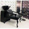 Меблевий набір Mozart Black для перукаря: крісло з гідравлікою на диску + перукарська мийка