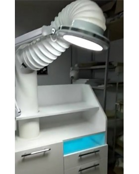 Професійна потужна витяжка для педикюру з мобільною тумбою UNIVERSAL + LED-підсвічування + бактерицидна лампа-foto5
