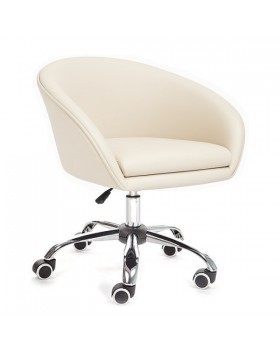 Стільчик на колесах для майстра Мурат К бежевий Косметологічний стілець для салону краси Стільчик на колесах для майстра Мурат К бежевий Косметологічний стілець для салону краси