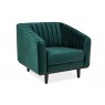 Крісло для клієнтів ASPREY 1 VELVET BL.78 ніжки венге Широке м'яке крісло для зони очікування