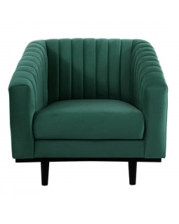 Крісло для клієнтів ASPREY 1 VELVET BL.78 ніжки венге Широке м'яке крісло для зони очікування-foto3