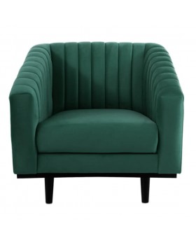 Крісло для клієнтів ASPREY 1 VELVET BL.78 ніжки венге Широке м'яке крісло для зони очікування-foto3
