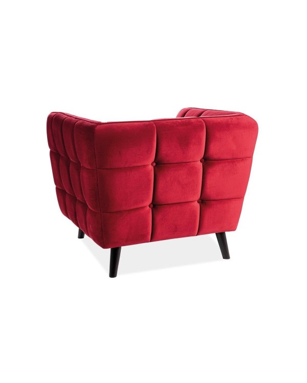 М'яке крісло для клієнтів CASTELLO 1 VELVET BL.59 крісло очікування для кабінету офісу салону