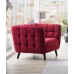 М'яке крісло для клієнтів CASTELLO 1 VELVET BL.59 крісло очікування для кабінету офісу салону