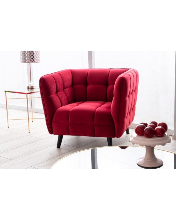М'яке крісло для клієнтів CASTELLO 1 VELVET BL.59 крісло очікування для кабінету офісу салону