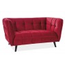 Сучасний диван для очікування CASTELLO 2 VELVET BL.59 з ніжками венге двомісний для клієнтів