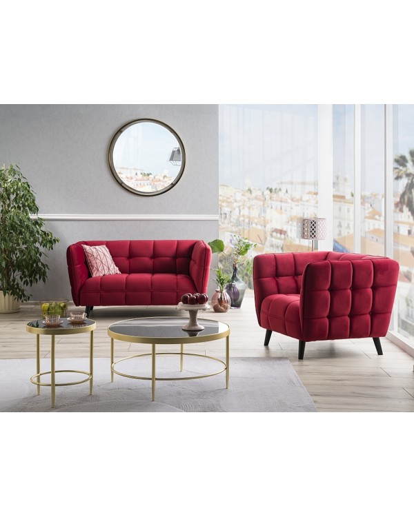 Сучасний диван для очікування CASTELLO 2 VELVET BL.59 з ніжками венге двомісний для клієнтів Сучасний диван для очікування CASTELLO 2 VELVET BL.59 з ніжками венге двомісний для клієнтів