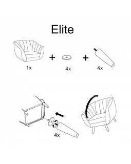 Крісло для відвідувачів ELITE 1 VELVET BL.14 крісло для лаунж-зони дому та робочого кабінету-foto6