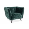 Крісло очікування клієнтів CASTELLO 1 VELVET BL.78 м'які крісла для переговорної та зони відпочинку