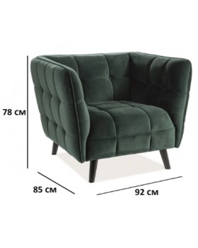 Крісло очікування клієнтів CASTELLO 1 VELVET BL.78 м'які крісла для переговорної та зони відпочинку-foto5