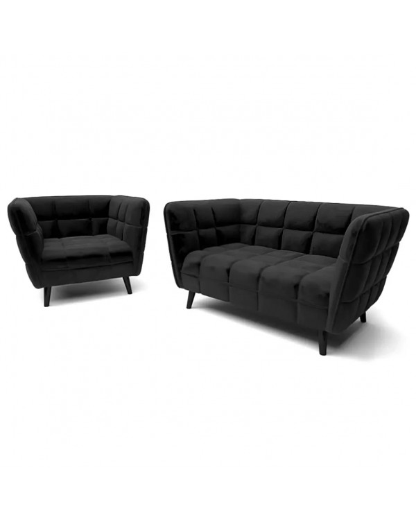 Диван для кабінету CASTELLO 2 VELVET BL.19 двомісний диван для клієнтів та гостей Диван для кабінету CASTELLO 2 VELVET BL.19 двомісний диван для клієнтів та гостей