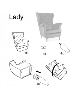 Велюровое кресло LADY VELVET BL.14 ножки венге Кресла для спальни кабинета и студий красоты-foto6