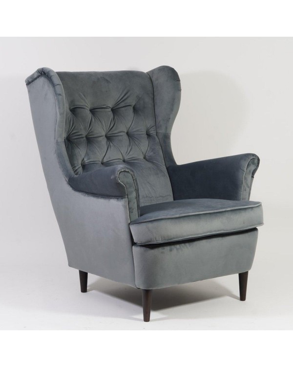М'яке крісло Harry Velvet BL.14 комфортне крісло з високою спинкою для вітальні кабінету або студії краси М'яке крісло Harry Velvet BL.14 комфортне крісло з високою спинкою для вітальні кабінету або студії краси