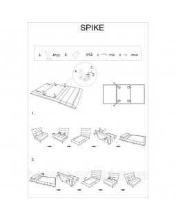 Раскладное кресло SPIKE VELVET с мягкой велюровой обивкой Кресло для гостевой и лаунж-зоны-foto10