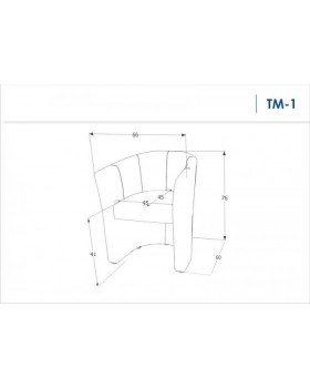 Крісло для клієнтів TM-1 VELVET BL.40 м'яке крісло з круглою спинкою для вітальні кабінету та зони відпочинку-foto3
