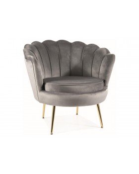Дизайнерське крісло CAMELLIA 1 VELVET BL.14 із ніжками золотого кольору для вітальні кабінету Дизайнерське крісло CAMELLIA 1 VELVET BL.14 із ніжками золотого кольору для вітальні кабінету