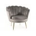 Дизайнерское кресло CAMELLIA 1 VELVET BL.14 с ножками золотого цвета для гостиной кабинета Дизайнерское кресло CAMELLIA 1 VELVET BL.14 с ножками золотого цвета для гостиной кабинета