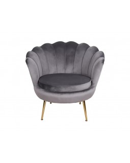Дизайнерское кресло CAMELLIA 1 VELVET BL.14 с ножками золотого цвета для гостиной кабинета-foto3