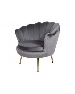 Дизайнерское кресло CAMELLIA 1 VELVET BL.14 с ножками золотого цвета для гостиной кабинета-foto5