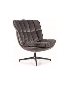 Поворотне крісло VESTA VELVET TAP.218 м'яке сіре крісло для спальні лаунж-зони та кабінету Поворотне крісло VESTA VELVET TAP.218 м'яке сіре крісло для спальні лаунж-зони та кабінету