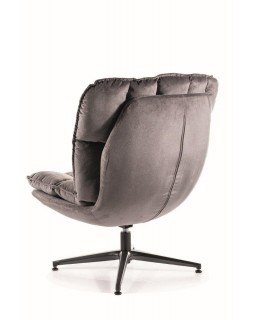 Поворотне крісло VESTA VELVET TAP.218 м'яке сіре крісло для спальні лаунж-зони та кабінету-foto4