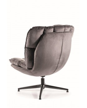 Поворотне крісло VESTA VELVET TAP.218 м'яке сіре крісло для спальні лаунж-зони та кабінету-foto4