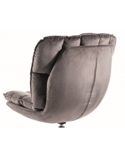 Поворотне крісло VESTA VELVET TAP.218 м'яке сіре крісло для спальні лаунж-зони та кабінету-foto6