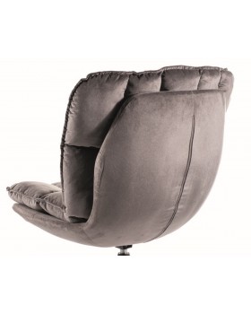 Поворотне крісло VESTA VELVET TAP.218 м'яке сіре крісло для спальні лаунж-зони та кабінету-foto6