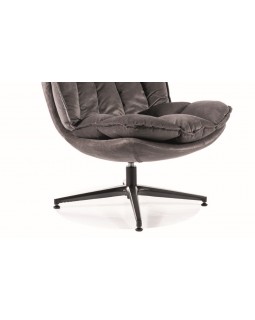 Поворотне крісло VESTA VELVET TAP.218 м'яке сіре крісло для спальні лаунж-зони та кабінету-foto7