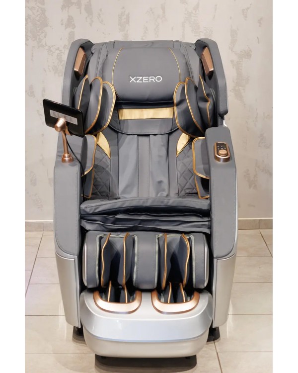 Крісло массажне для всього тіла XZERO X15 SL Gray для домашнього користування з функцією шиацу та SL-кареткою