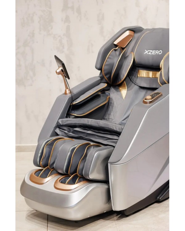 Крісло массажне для всього тіла XZERO X15 SL Gray для домашнього користування з функцією шиацу та SL-кареткою