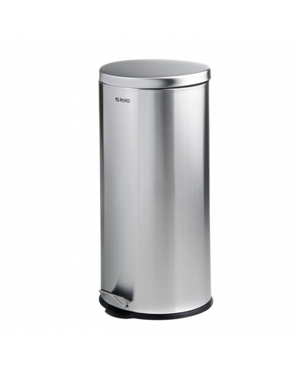 Rixo Solido PB230S — відро для сміття з педаллю з нержавійки 30 л плавне закриття кришки