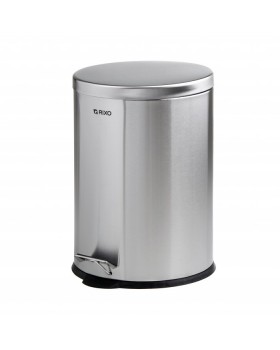 Металевий кошик для сміття Rixo Solido PB220S 20 л нержавіюча сталь з педаллю