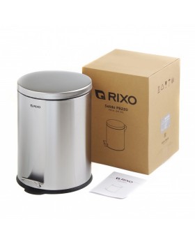 Металевий кошик для сміття Rixo Solido PB220S 20 л нержавіюча сталь з педаллю-foto7