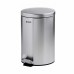 Корзина для мусора Rixo Solido PB212S 12 л с педалью матовая сталь внутренний пластиковый контейнер